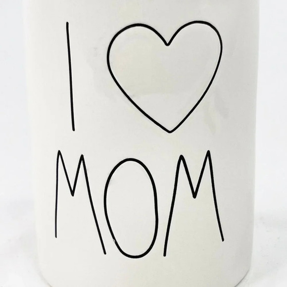 Rae Dunn Ceramic I Love Mom Pink Candle Heart - Picture 3 of 5